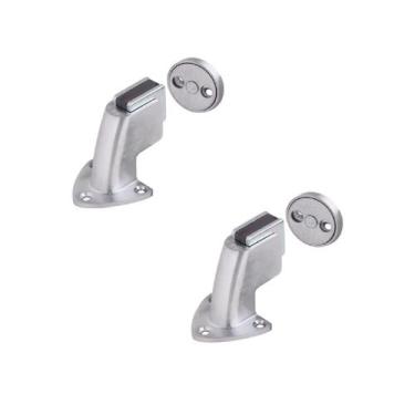 Imagem de Kit c/ 2 prendedor fixador batedor porta magnético 808 escovado imab i