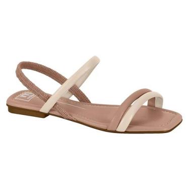 Imagem de Sandália Rasteirinha Feminina Moleca Creme/ Nude