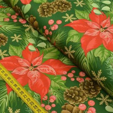 Imagem de Tecido Estampado para Patchwork - Digital Natal: Bico de Papagaio com 