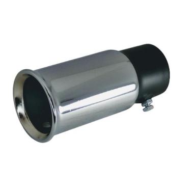 Imagem de Ponteira Escapamento Esportiva Cromada Universal Virolada - Prislux