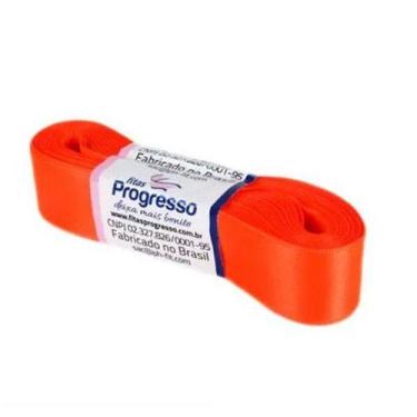 Imagem de Fita de Cetim Progresso 22mm nº5 - 10m Cor 278 Laranja Cítrico - 01 un