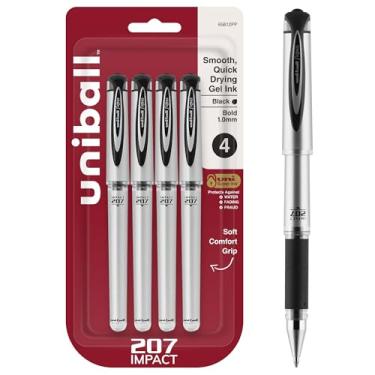 Imagem de Uni-ball 207 Impact caneta de gel, Preto, 4-Count