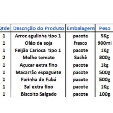 Imagem de Cesta Basica com 09 produtos - Portal