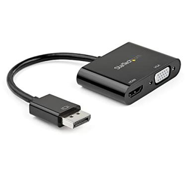 Imagem de StarTech.com Adaptador DisplayPort para HDMI VGA - DP 1.2 HBR2 para HDMI 2.0 (4K 60Hz) ou VGA 1080p - Adaptador de monitor DP para HDMI ou VGA - Adaptador de vídeo digital (DP2VGAHD20)