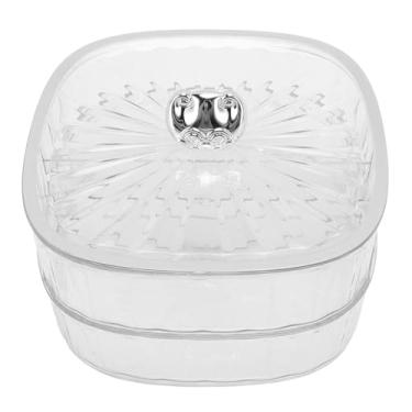 Imagem de Bandeja de Servir Dividida, Bandeja de Servir Lanche Transparente de 2 Camadas Bandeja de Lanche Dividida Bandeja de Frutas Secas Bandeja de Doces para Doces Frutas Secas, Nozes,