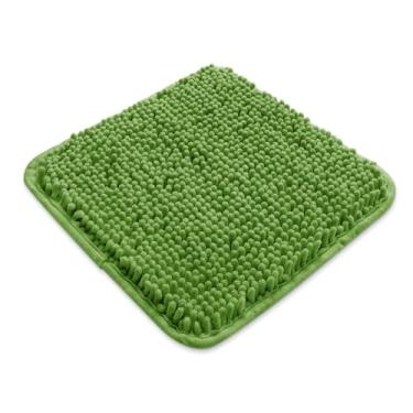 Imagem de Yeaban Tapetes de banheiro pequenos 30,5 x 30,5 cm – Tapetes de banho de chenille grossos | Tapete de banho absorvente e lavável, antiderrapante, tapetes macios e macios para banheiro, chuveiro, pia