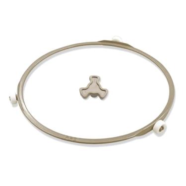 Imagem de Foycow Anel de mesa giratória de micro-ondas com rolos de 15 mm, anel de rolo de micro-ondas OD de 9-1/5.1 cm com 1 núcleo rotativo, serve na maioria dos anéis de roda de suporte de rolo de placa