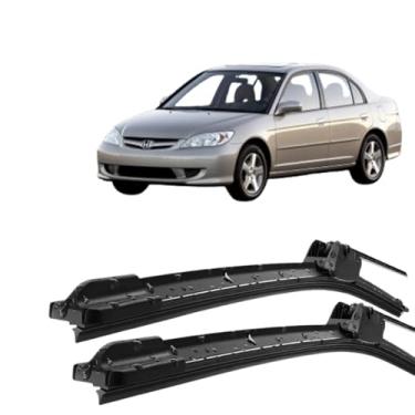 Imagem de Par Palheta Limpador ParaBrisa em Silicone Compativel com Honda Civic 2001 2002 2003 2004 2005 2006 Tipo Gancho