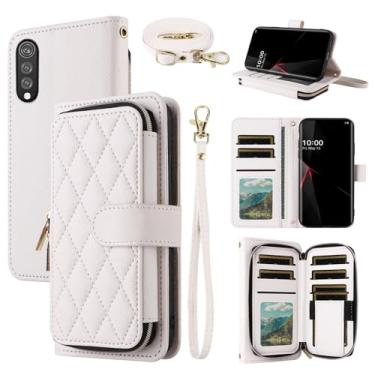 Imagem de Dswteny Argyle Capa carteira para LG Velvet 5G/LGVelvet Verizon G5 UW T-Mobile 2020 com alça de pulso, alça de ombro, suporte de cartão de crédito flip para celular LM G900UM 4G Tmobile mulheres