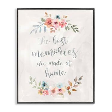 Imagem de Stupell Industries Design de parede giclée emoldurado Best Memories at Home por Carol Robinson, moldura preta, 61 x 76 cm