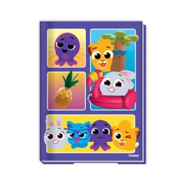 Imagem de Caderno Bolofofos Brochura Capa Dura 1 Matéria Escolar 80F, Roxo