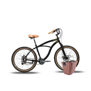 Imagem de KIT Bicicleta Blitz Terral 26 Urbana 21v + Cestinha + Cadeado Unissex-Unissex