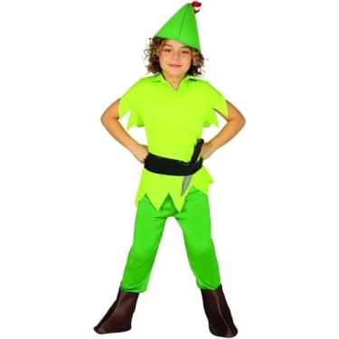 Imagem de Fantasia Infantil pra Menino Roupa Peter Pan de Luxo Completa Com Chapéu e Calça Verde para Carnaval (P 3-4)