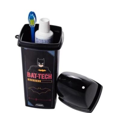 Imagem de Porta Escova De Dente E Pasta Infantil Batman Multiuso Plástico - PLAS