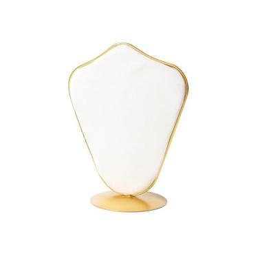 Imagem de Suporte de joias de veludo dupla face para colar de joias ornamentos de armazenamento de joias bege rack de exibição de joias de alta qualidade para casa expositor de joias, One Size, Pequeno, Ágata