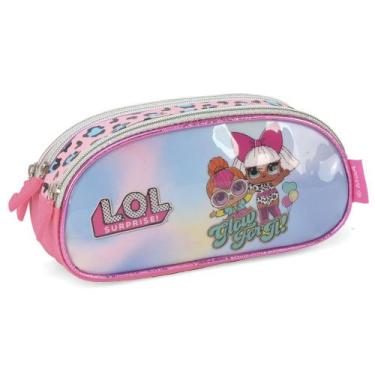 Imagem de Estojo 3 Divisórias Escolar Infantil LOL Surprise Luxcel, Pink