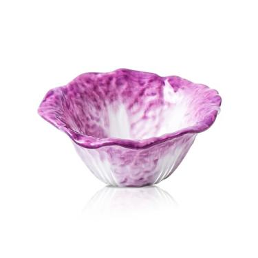 Imagem de KXZ Tigela de cerâmica de 142 g, tigelas pequenas em forma de repolho roxo, mini copos de porcelana para forno seguro para sorvete pessoal, molho de soja, prato de imersão, queijo, lanche, iogurte,
