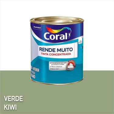Imagem de Tinta Acrílica Coral Rende Muito Standard Fosco 800ml, Verde Kiwi