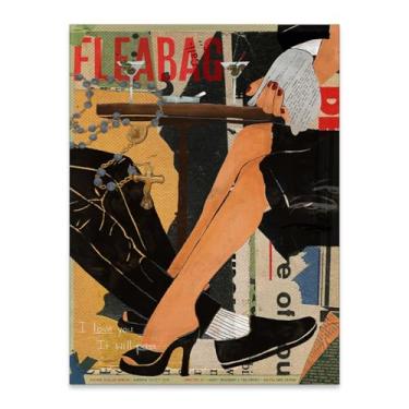 Imagem de MWZUPQ Fleabag Cartazes em tela vintage estética arte de parede funky bar carrinho de coquetéis pinturas ecléticas coloridas para decoração de parede de quarto de casa 30,5 x 40,6 cm sem moldura