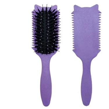 Imagem de Escova modeladora Curl Define Escova desembaraçadora para cabelos Pente para cabelos emaranhados Modelador para definir cachos Ferramenta modeladora (04)