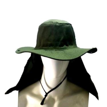 Imagem de Chapéu Australiano com Proteção De Nuca - Verde Musgo - Suporte Gpf
