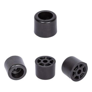 Imagem de Kit 24 Batente 3/4'' 19mm Pvc Preto Pé Sofá Batedor Porta - EMPÓRIO AC