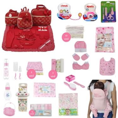 Imagem de KIT BOLSA MATERNIDADE 3 PEÇAS C/SAÍDA MATERNIDADE + ENXOVAL MASTER MENINA (Borboleta)