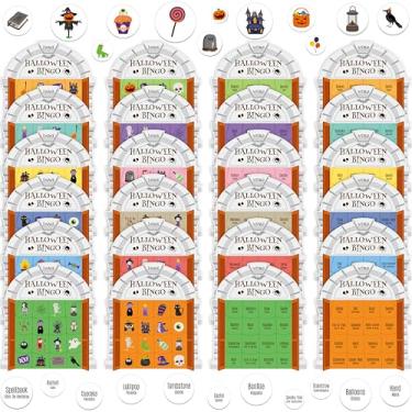 Imagem de SpriteGru Jogo de Bingo de Halloween, 12 placas de bingo bilíngues em inglês e espanhol, jogo de bingo para 12 jogadores para festas de Halloween para adolescentes ou adultos