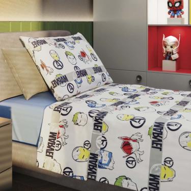 Imagem de Jogo De Cama 3 Peças Marvel Vingadores 100% Algodão Solteiro