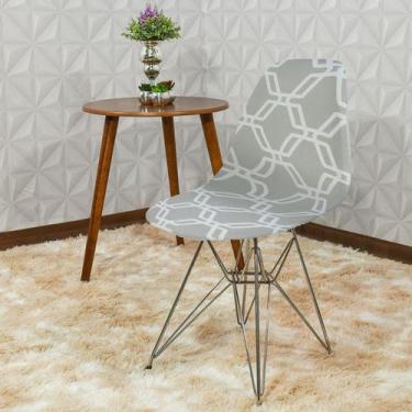 Imagem de Kit 4 Capa de Cadeira Jantar Eiffel Eames Geo em Malha Top - Charme do