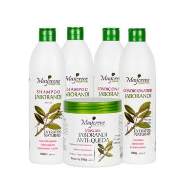 Imagem de Kit Jaborandi Anticaspa (2 Shampoo, 2 Condicionador e 1 Máscara) Maycr