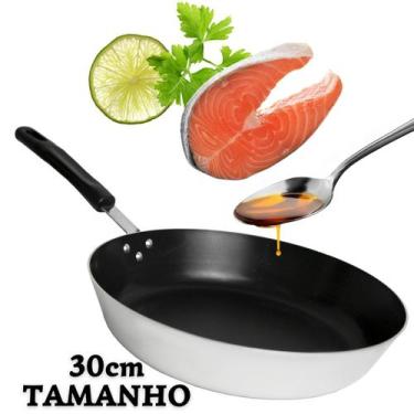 Imagem de Frigideira Industrial Grande 30cm Linha Gourmet, Antiaderente Fortalez