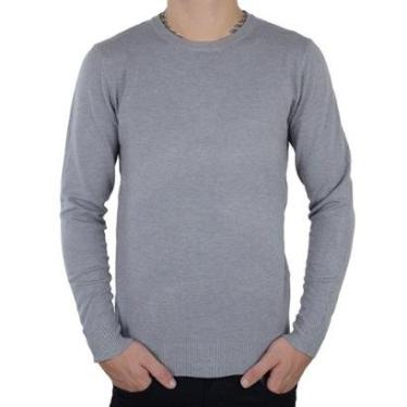 Imagem de Blusa Masculina Broken Rules Sueter Tricot Cinza Claro - 590-Masculino