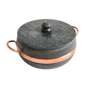 Imagem de Panela Caçarola Pedra Sabão 2 Litros Comida Mineira Saudável - Ô Bichi