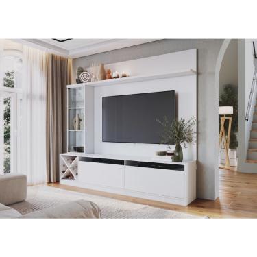 Imagem de Rack com Painel para TV até 50 Polegadas com Adega e Cristaleira Sorrento