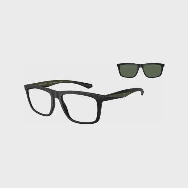 Imagem de Armação para Óculos de Grau Emporio Armani com Clip-on EA4235 5001/1W
