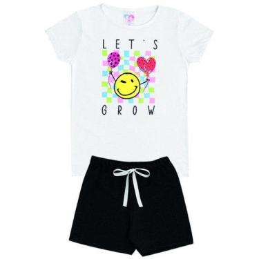 Imagem de Conjunto de Verão Infantil Feminino Blusa e Shorts Lets Grow - KK Kids