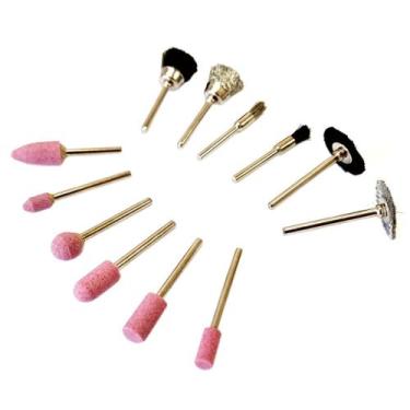 Imagem de Jogo Ponta Montada + Escovas 12 Peças Para Micro Retifica - PIATC