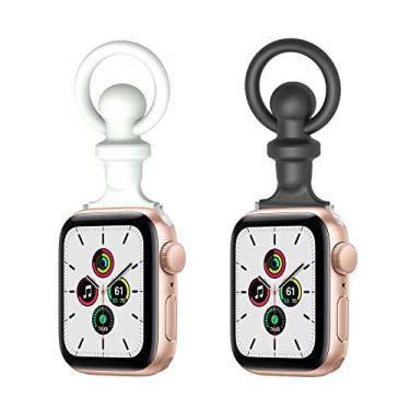 Imagem de Yothchose Pulseira de silicone compatível com chaveiro Fob para Apple Watch Series 10, Ultra 2/Ultra, 9, 8, 7, 6, 5, 4, 3, 2, 1, SE, 38 mm, 40 mm, 41 mm, 42 mm, 44 mm, 45 mm, 49 mm
