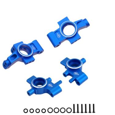 Imagem de Mesimsple Aluminum Caster Block Steering Blocks Rear Stub Axle Carriers for 1/10 4-Tec 4 Tec Drift Mustang RWD Drift Car RTR 105237-4 Series RC Car Upgrade Parts