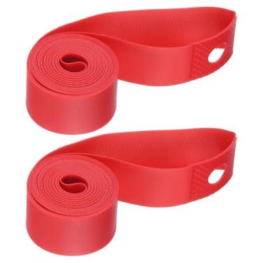 Imagem de HARFINGTON 2 tiras de aro de bicicleta 66 cm x 20 mm PVC forro de pneu de bicicleta fita de aro de roda de bicicleta fita de tubo interno antiarranhões protetor de almofada protetora para Road MTB