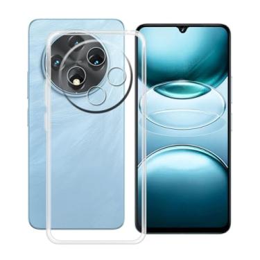 Imagem de YQINHHME Capa de telefone para Umidigi G100 5G (6,9 polegadas), capa de silicone macio TPU transparente [ultrafina X anti amarela] capa protetora antiqueda à prova de choque para Umidigi G100 5G