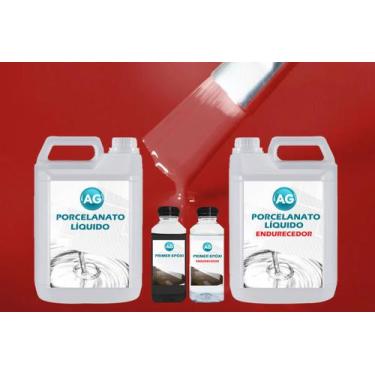 Imagem de Kit Porcelanato Líquido Vermelho Flamejante AG- RAL3000 por M² - Resin