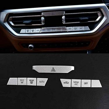 Imagem de SHIFENG Para BMW New 3 4 Series G20 G21 G28 G22 G23 Z4 G29 Liga Carro Triângulo Aviso Ar Condicionado Botão de Volume Tampa Guarnição Adesivos