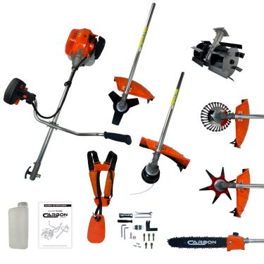 Imagem de Roçadeira Bipartida Multifuncional Carbon FAK, 52cc, 2,5HP, Profissional, com Acessórios, Modelo FAK520RB