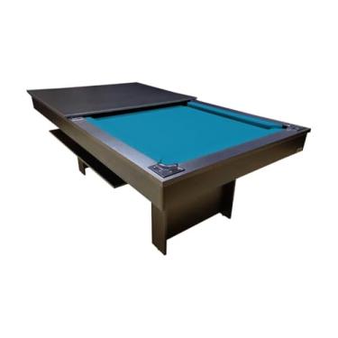 Imagem de Mesa de Sinuca/bilhar com Tampo de Jantar - 2,20x1,20 - Azul petróleo