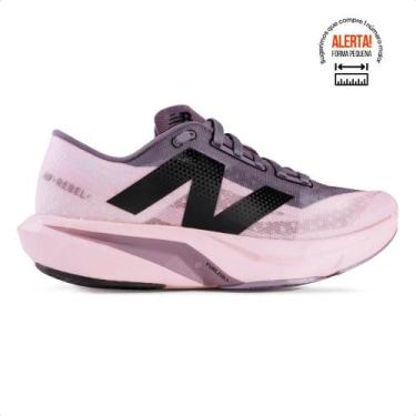 Imagem de Tenis New Balance Fuelcell Rebel V4 Feminino, Rosa, Roxo, 38