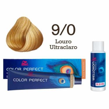 Imagem de Coloração Color Perfect + Emulsão Oxi  Wella Professionals, 9/0 Louro 