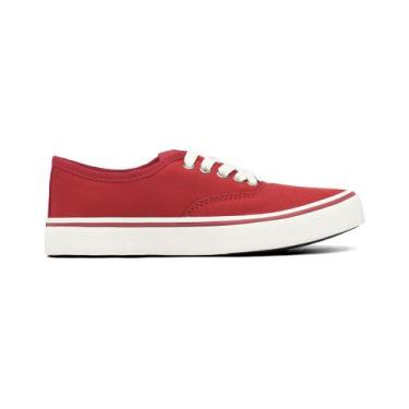 Imagem de Tênis Casual Em Algodão Vermelho Feminino Clássico - Spark, 37