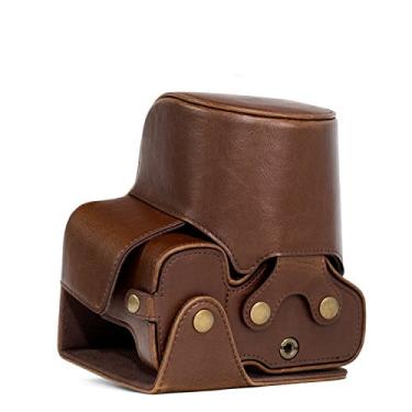 Imagem de MegaGear Sony Cyber-shot DSC-RX10 IV, DSC-RX10 III Capa e alça de couro para câmera Ever Ready, com acesso à bateria – Marrom escuro – MG761